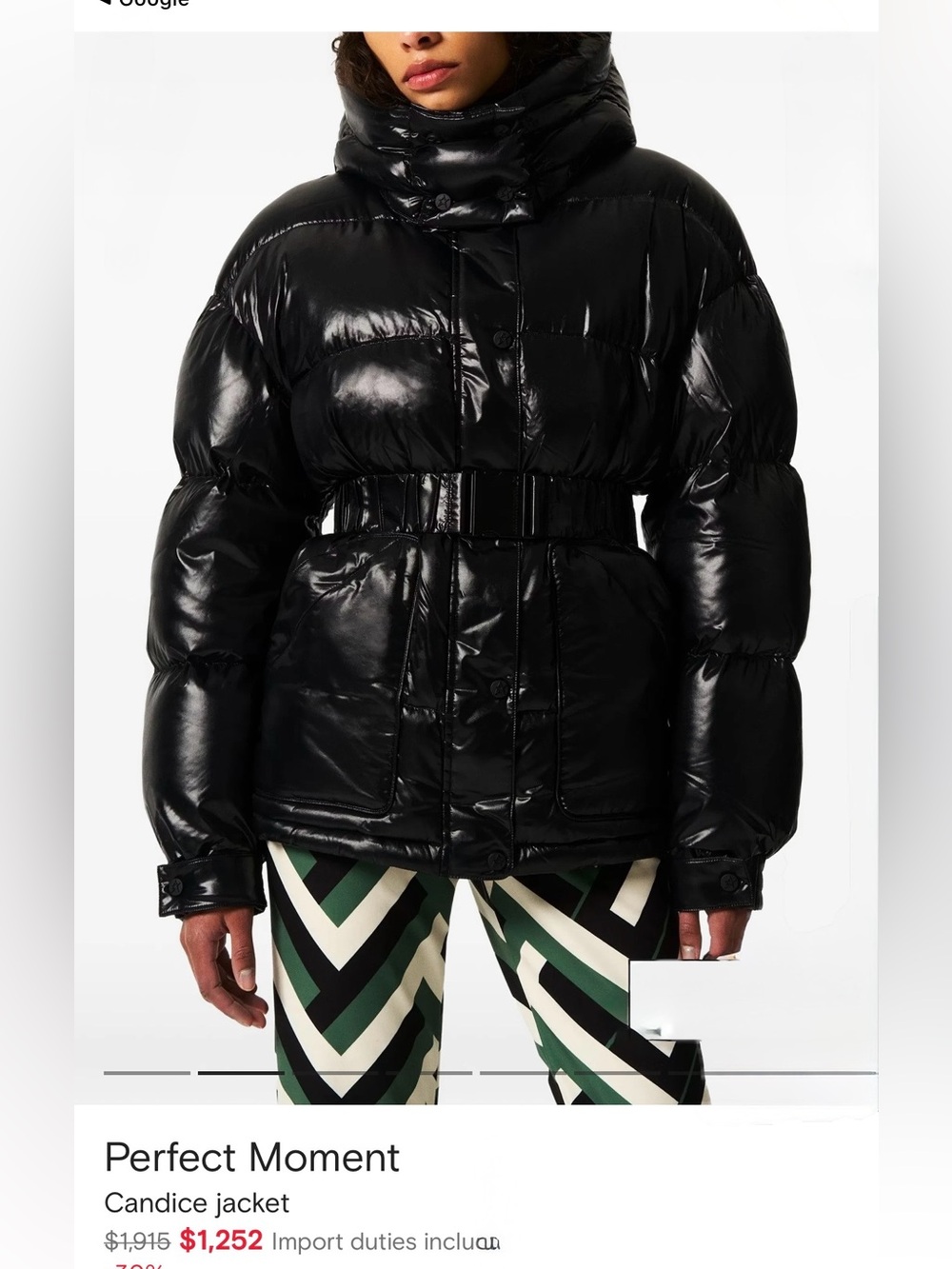 PERFECT MOMENT CANDICE DOWN PARKA - NEW, NEVER WORN! MSRP 1,600.00